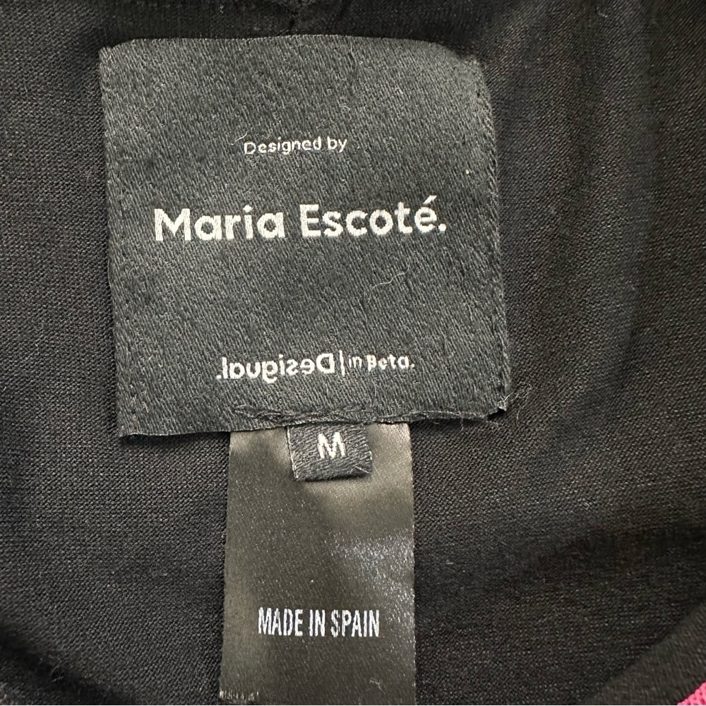 Desigual X María Escote Floral Polka Dot Mini Dress Medium Multicolor Artsy EUC - Picture 2 of 9